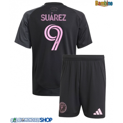 Maglie da calcio Inter Miami Luis Suarez #9 Seconda Maglia Bambino 2025-26 Manica Corta + Pantaloni corti)